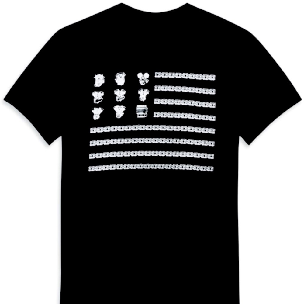 NWT Bars and Stars V twin Harley Davidson TEE 4xl